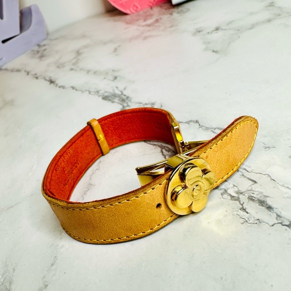 EUC Louis Vuitton Vachetta Leather Monogram Millennium Wish Bracelet - Picture 8 of 11